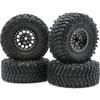 HOBBYSOUL 4pcs RC 2.2 Tires Tyres Height 127mm/5.0inch & Aluminium 2.2 Beadlock Wheels -10mm Negative Offset Rims Black Color for RC Mud Crawler All Terrain TRX4 Gen8 Capra Wraith,(Assembled) view 3