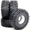 HOBBYSOUL 4pcs RC 2.2 Crawler Tires Soft Sticky 127mm/5.0inch Tall 2.2 Tires Tyres for 1/10 Axial Wraith Axial Yeti/Traxxas TRX4 AMG 6x6 / redcat Everest 10 view 1