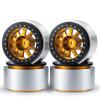 RC-Hub 4pcs Aluminum Alloy 2.9 Beadlock Wheels Rim Set for 1/6 Axial SCX6 AXI05000 RC Crawler Car (Gold+Black) view 2