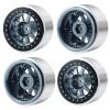 RC-Hub 4pcs Aluminum Alloy 2.9 Beadlock Wheels Rim Set for 1/6 Axial SCX6 AXI05000 RC Crawler Car (Titanium Grey +Black) view 1