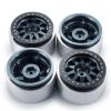 RC-Hub 4pcs Aluminum Alloy 2.9 Beadlock Wheels Rim Set for 1/6 Axial SCX6 AXI05000 RC Crawler Car (Titanium Grey +Black) view 3