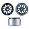 RC-Hub 4pcs Aluminum Alloy 2.9 Beadlock Wheels Rim Set for 1/6 Axial SCX6 AXI05000 RC Crawler Car (Titanium Grey +Black) view 4