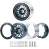 RCLIONS 4PCS Aluminum 2.9" RC Beadlock Wheels Rims for Axail SCX6 AXI05000 Upgrades 1/6th RC Crawler Car (Titanium) view 3