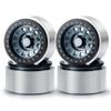 RCLIONS 4PCS Aluminum Alloy 2.9" RC Beadlock Wheels Rims for Axail SCX6 AXI05000 1/6th RC Crawler Car (Titanium) view 1