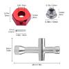 Hobbypark Aluminum 12mm Hex Wheel Hubs Adapters with Locknuts for Arrma Granite Voltage MEGA 2WD Granite 4X4 Big Rock Senton, Set of 4 (Red) view 2