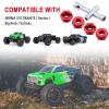 Hobbypark Aluminum 12mm Hex Wheel Hubs Adapters with Locknuts for Arrma Granite Voltage MEGA 2WD Granite 4X4 Big Rock Senton, Set of 4 (Red) view 3