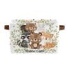 Joyestore Woodland Cute Animals Bear Raccoon Personalized Storage Bins Baskets Cubes Organizer with Handle for Shelves Closet Nursery Toy 2 Packs view 1