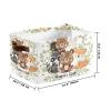 Joyestore Woodland Cute Animals Bear Raccoon Personalized Storage Bins Baskets Cubes Organizer with Handle for Shelves Closet Nursery Toy 2 Packs view 3