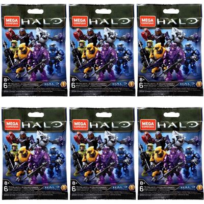 Mega Construx Halo Universe Series 1 Blind Bag Mini Figures Bundle Complete Set of 6