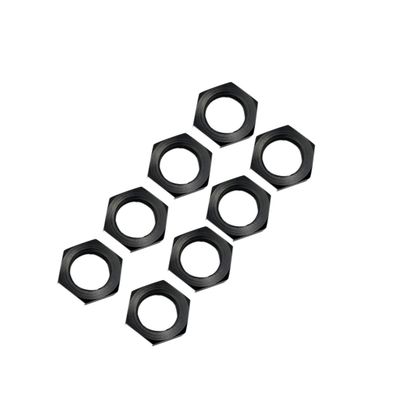 8pcs Alloy Wheel Nuts 17mm Thread 1.0 for Arrma 6s 3s Typhon Notorious Kraton Outcast Talion Infraction Limitless Felony Mojave Wheel Nuts Parts Black
