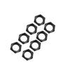 8pcs Alloy Wheel Nuts 17mm Thread 1.0 for Arrma 6s 3s Typhon Notorious Kraton Outcast Talion Infraction Limitless Felony Mojave Wheel Nuts Parts Black view 1