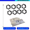 8pcs Alloy Wheel Nuts 17mm Thread 1.0 for Arrma 6s 3s Typhon Notorious Kraton Outcast Talion Infraction Limitless Felony Mojave Wheel Nuts Parts Black view 4