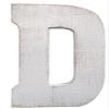 ABELOTS Large Wooden Distressed White Wash Alphabet Wall Art - Monogram Letter, Free Standing Wall Letters (D) view 1