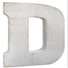 ABELOTS Large Wooden Distressed White Wash Alphabet Wall Art - Monogram Letter, Free Standing Wall Letters (D) view 2