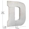 ABELOTS Large Wooden Distressed White Wash Alphabet Wall Art - Monogram Letter, Free Standing Wall Letters (D) view 3