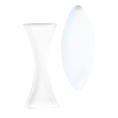 2pcs Optical Lens Concave Convex Basic Physics Teaching Experiments Polished Edges Ideal Classroom Use