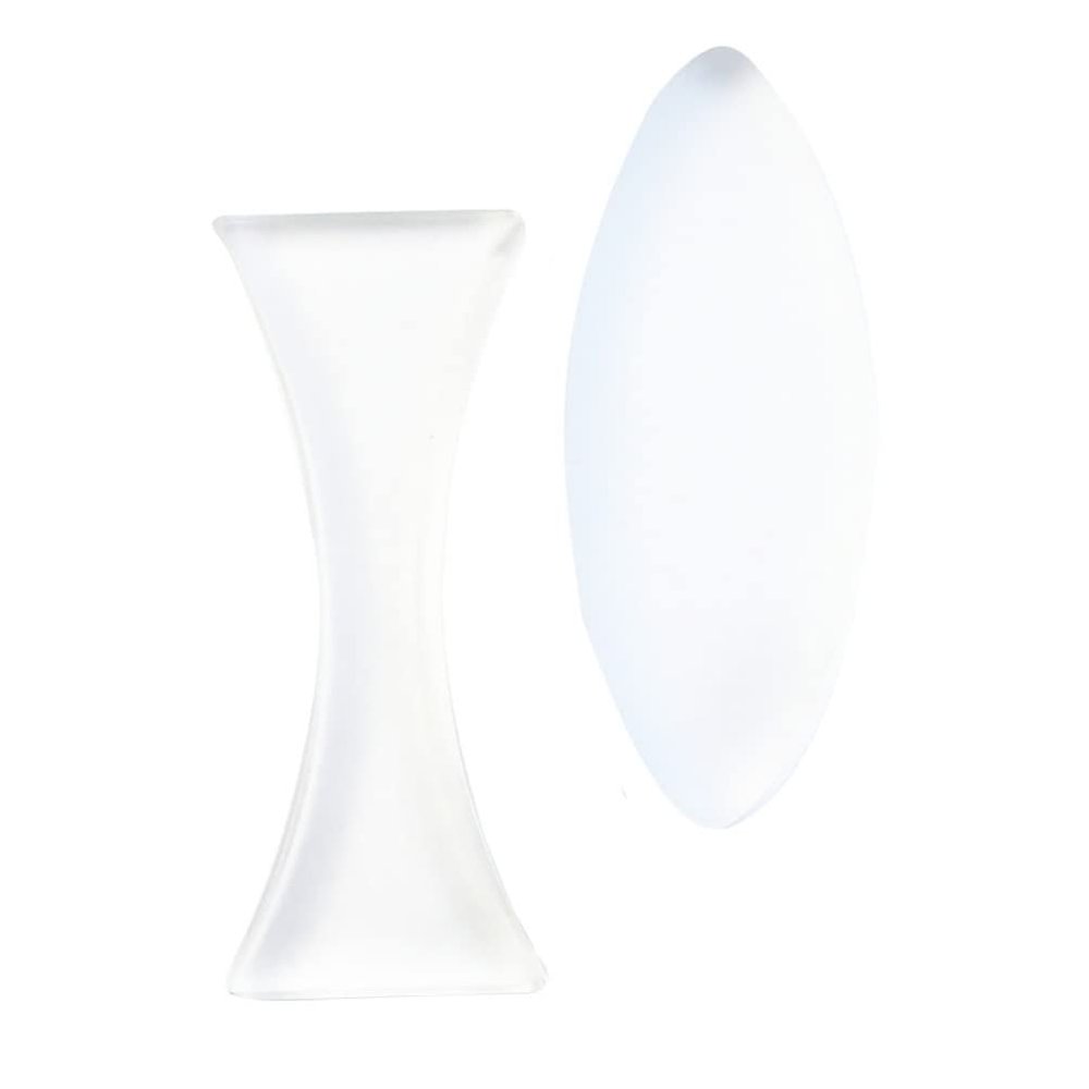 2pcs Optical Lens Concave Convex Basic Physics Teaching Experiments Polished Edges Ideal Classroom Use