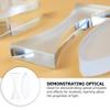 2pcs Optical Lens Concave Convex Basic Physics Teaching Experiments Polished Edges Ideal Classroom Use view 2