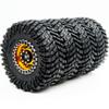 HOBBYSOUL All Terrain 2.2 Beadlock Wheels and Tires 127mm Soft Sticky tyre and Aluminium Rims for RC 1/10 Mud Rock Crawler Truck Axial Yeti Capra SCX10 Traxxas TRX4 Upgrades,HS700727 view 1