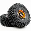 HOBBYSOUL All Terrain 2.2 Beadlock Wheels and Tires 127mm Soft Sticky tyre and Aluminium Rims for RC 1/10 Mud Rock Crawler Truck Axial Yeti Capra SCX10 Traxxas TRX4 Upgrades,HS700727 view 4