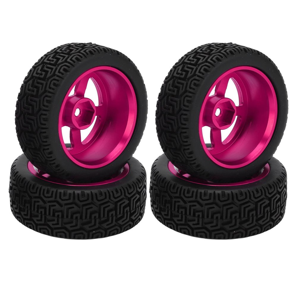 Drift Wheel Set, Heavy Duty 4Pcs Good Cushioning Pretty Design Wide Use RC Car Tire 5 Poke for Replacement()