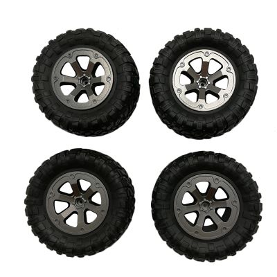 oAtm0eBcl 4Pcs 1/16 Scale RC Car Rubber Wheel Rim Tire Tyre Part for WPL B-14 4pcs