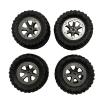 oAtm0eBcl 4Pcs 1/16 Scale RC Car Rubber Wheel Rim Tire Tyre Part for WPL B-14 4pcs view 1
