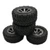 oAtm0eBcl 4Pcs 1/16 Scale RC Car Rubber Wheel Rim Tire Tyre Part for WPL B-14 4pcs view 2