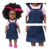 Ecore Fun Black Doll 14.5 Inch Baby Girl Doll and Clothes Set African Washable Realistic Silicone Girl Dolls -Best Gift for Girls view 4