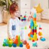 Battat  Large Building Blocks  80 Colorful Pieces  8 Wheel Bricks  Zippered Storage Bag  12 Months +  Bag o' Blocks view 3