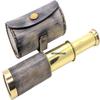 6" Handheld Brass Telescope with Leather Box - Pirate Navigation, Xmas Present Gifts view 4