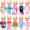 ECORELF 10Pcs Baby Doll Clothes & Accessories - Including Dresses, T-Shirts, Pants, Jumpsuit, Bell-Bottomed Pants for Kids Girls Gift 12 Inch Doll Random Style view 2