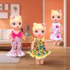 ECORELF 10Pcs Baby Doll Clothes & Accessories - Including Dresses, T-Shirts, Pants, Jumpsuit, Bell-Bottomed Pants for Kids Girls Gift 12 Inch Doll Random Style view 3