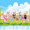 ECORELF 10Pcs Baby Doll Clothes & Accessories - Including Dresses, T-Shirts, Pants, Jumpsuit, Bell-Bottomed Pants for Kids Girls Gift 12 Inch Doll Random Style view 4