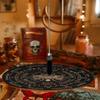 Golgner Wooden Divination, Wooden Pendulum Board Dowsing with Crystal Dowsing, Witchcraft Wiccan Altar Supplies Kit, Wooden Carven Board for Divination Decoration 9.8in view 4