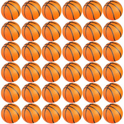 Charniol 100 Pcs Mini Basketball Party Favors Stress Balls Foam Sports Party Favors Mini Basketball Stress Ball for Anxiety Relief Teens Adults School Reward, Party Bag Supplies (Orange)