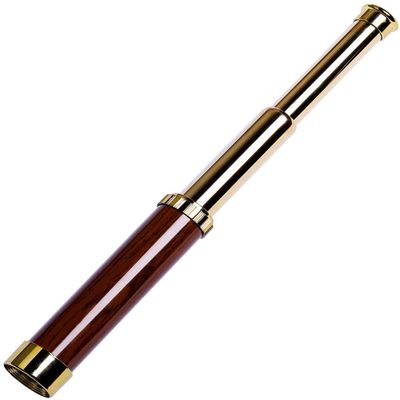 Pirate Monocular Telescope & Adults, Handheld Collapsible Brass Telescope 25x30 Zoomable Portable Pirate Spyglass for Games Watching Hunting Hiking Travelling and More