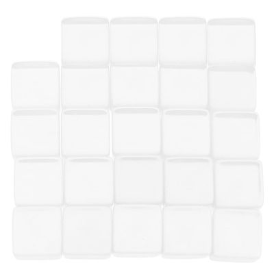 NUOBESTY 24pcs Transparent Dice DIY Sticker Dice Math Learning Aid Math Calculation Toy Math Activity Dice Blank Game Dices Clear Dice Printable Dices Early Blocks Glossy Acrylic Child