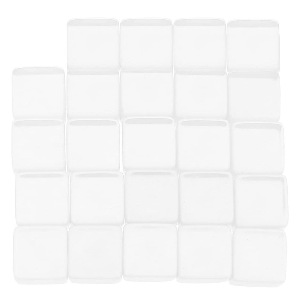 NUOBESTY 24pcs Transparent Dice DIY Sticker Dice Math Learning Aid Math Calculation Toy Math Activity Dice Blank Game Dices Clear Dice Printable Dices Early Blocks Glossy Acrylic Child