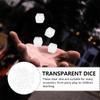 NUOBESTY 24pcs Transparent Dice DIY Sticker Dice Math Learning Aid Math Calculation Toy Math Activity Dice Blank Game Dices Clear Dice Printable Dices Early Blocks Glossy Acrylic Child view 3