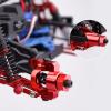 Aluminum Steering Blocks Caster Steering Block Stub Axle Carriers Knuckles Set Upgrades for 1/18 Traxxas LaTrax Teton Desert Prerunner Rally SST, Replace Parts 7532 7552X (Red) view 3