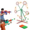 Marlrin Shooting Games Toys for Age 5 6 7 8 9 10+ Year Old Boys, Kids Toy Sports & Outdoor Game with Moving Shooting Target & 2 Popper Air Toy Guns & 24 Foam Balls, Gifts for Boys and Girls view 1