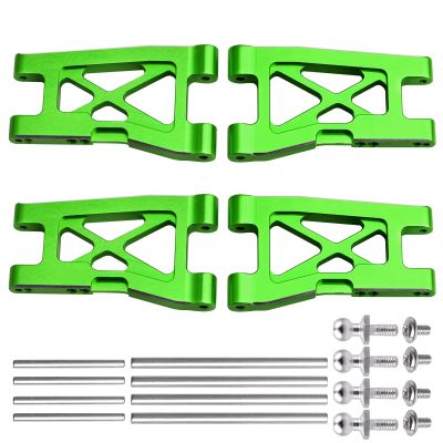 Hobbyfire Aluminum Front & Rear Suspension Arms 4-Pack Upgrades for 1/18 Traxxas LaTrax Teton Desert Prerunner SST, Replace Parts 7630 (Green)