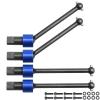 Hobbyfire Metal Steel Drive Shaft Assembly Front & Rear 4-Pack Upgrades for 1/18 Traxxas LaTrax Teton Desert Prerunner SST, Replace Parts 7650 (Blue) view 1