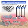 Hobbyfire Metal Steel Drive Shaft Assembly Front & Rear 4-Pack Upgrades for 1/18 Traxxas LaTrax Teton Desert Prerunner SST, Replace Parts 7650 (Blue) view 4