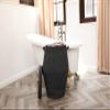 26" x 20" Handcrafted Tall Cotton Rope Basket with Lid, Stylish Flagon Shape with Cover, Clothes Hamper with Top, for Bedroom and Living Room, All Grey Black Mix view 4
