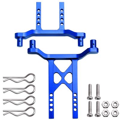 Hobbyfire Metal Aluminum Front & Rear Body Mounts Posts for 1/18 Traxxas LaTrax Teton SST, Replace Parts 7615 (Blue)