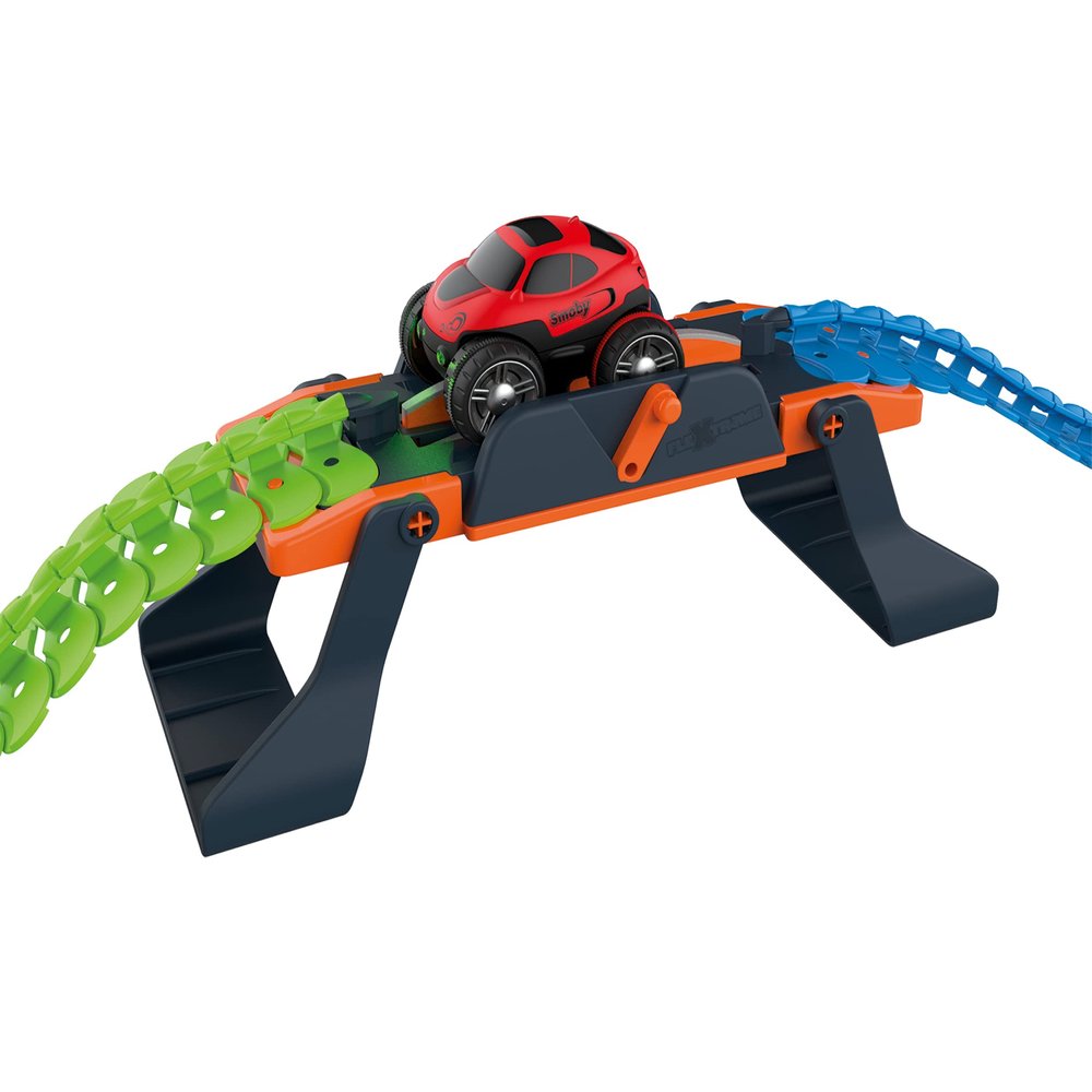 Smoby - FleXtreme Pit Stop - Car Circuit Accessory - Stop/Start Modules - Bridge and Tunnel Functions - Ages 4+ - 180916 Grey