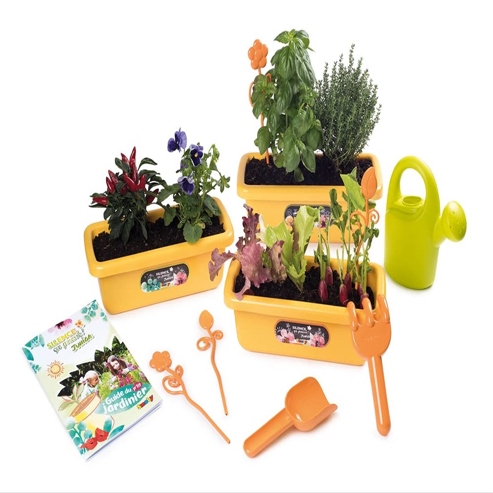 Smoby - Silence a Pousse Set of Planters + Accessories - Made in France