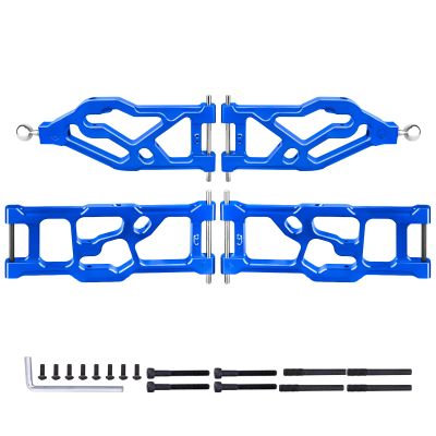 GoHobby Aluminum Suspension Arms Set Front Lower & Rear Lower for Arrma Kraton 8S Upgrades, fit Outcast 8S BLX, Replaces ARA330589 ARA330590 (Blue)